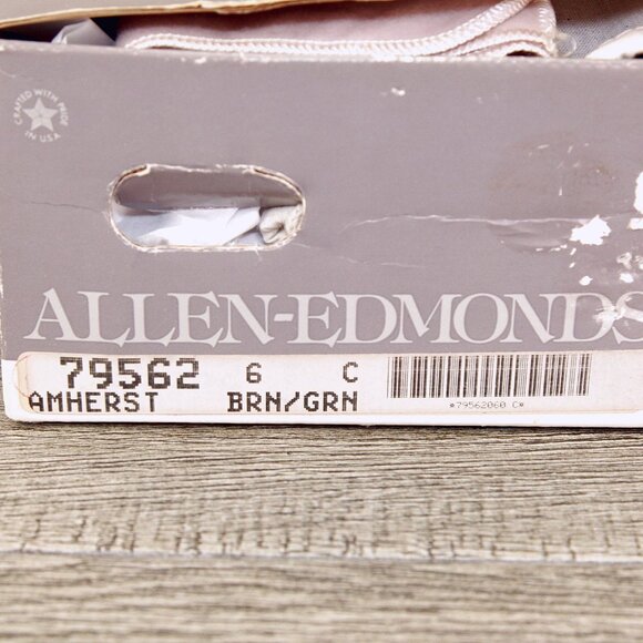 * NIB * $295 Allen Edmonds AMHERST Women's 6 C Green/Brown * add $15 Trees - Picture 11 of 13